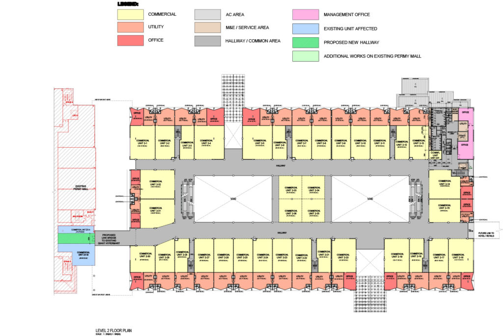 Permy Street Mall Level 2 Floor plan - Miri City Sharing