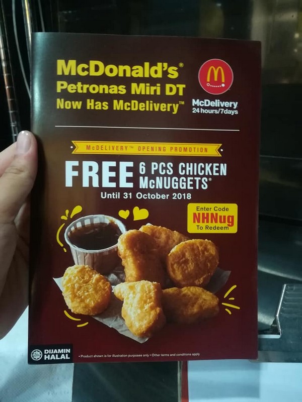 Mcdelivery Service Is Now In Mcdonald S Petronas Miri City Drive Thru Miri City Sharing