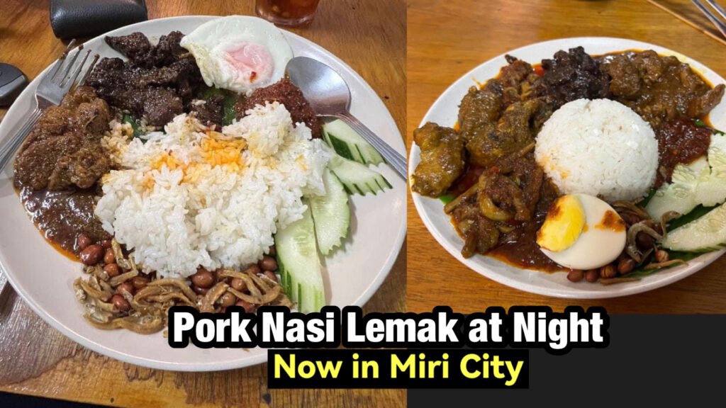 Pork Nasi Lemak at Night now in Miri - Miri City Sharing