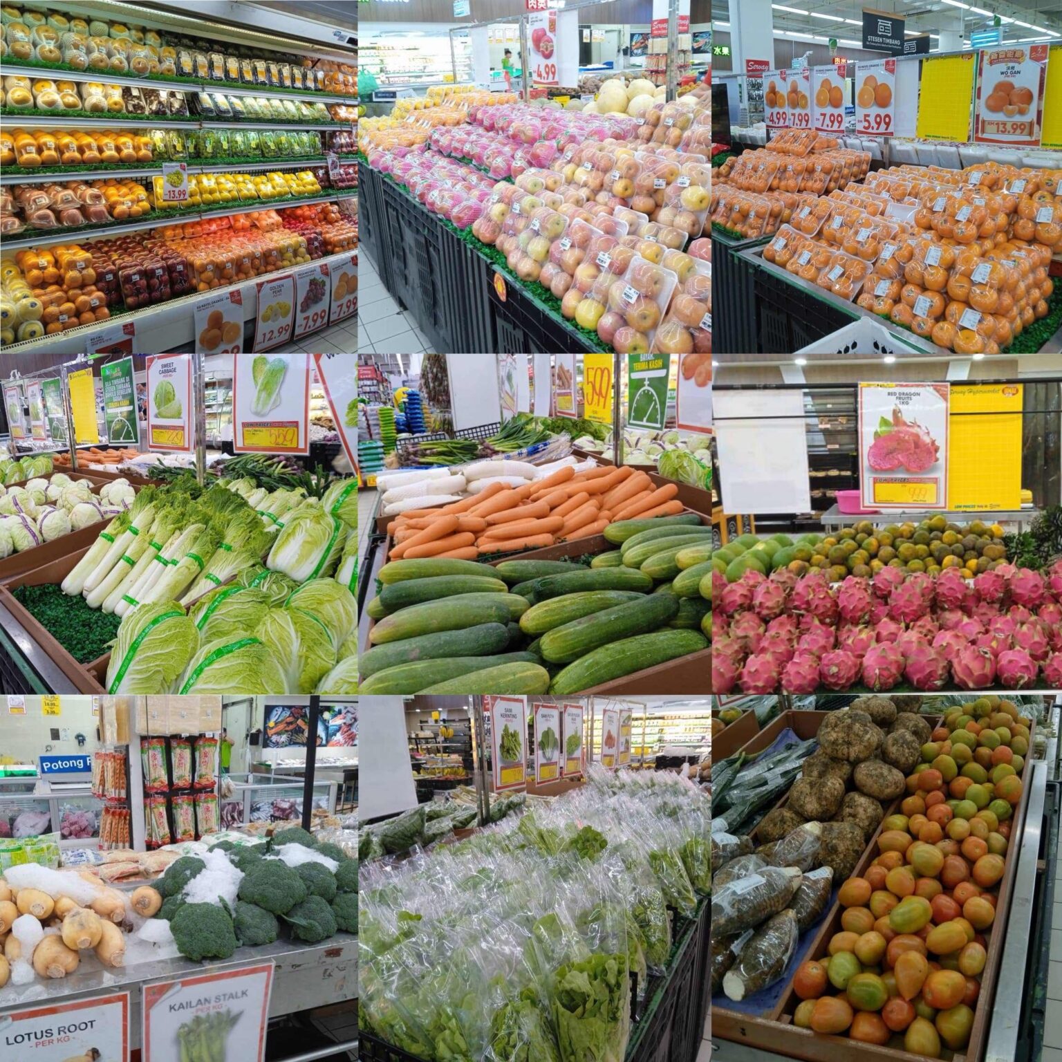 Vegetables & Fruits in Permy Mall Miri - Miri City Sharing